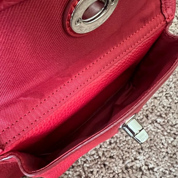 COACH MINI TURNLOCK RUCKSACK IN POLISHED PEBBLE LEATHER BACKPACK